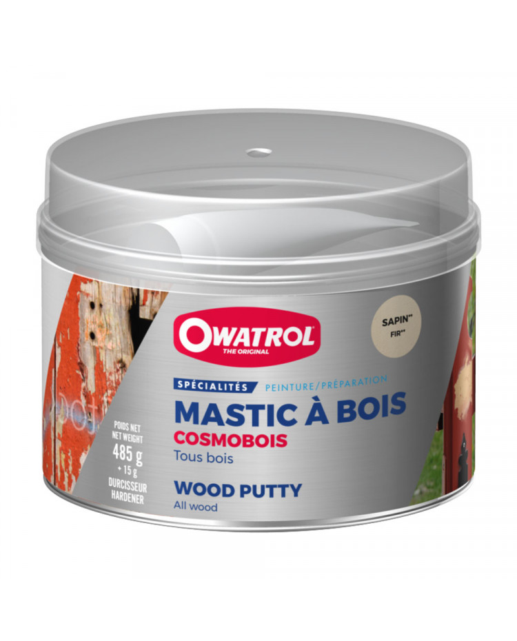 Mastic à bois COSMOBOIS - chêne clair - pot de 0,5 kg Mastic à bois COSMOBOIS - chêne clair - pot de 0,5 kg
