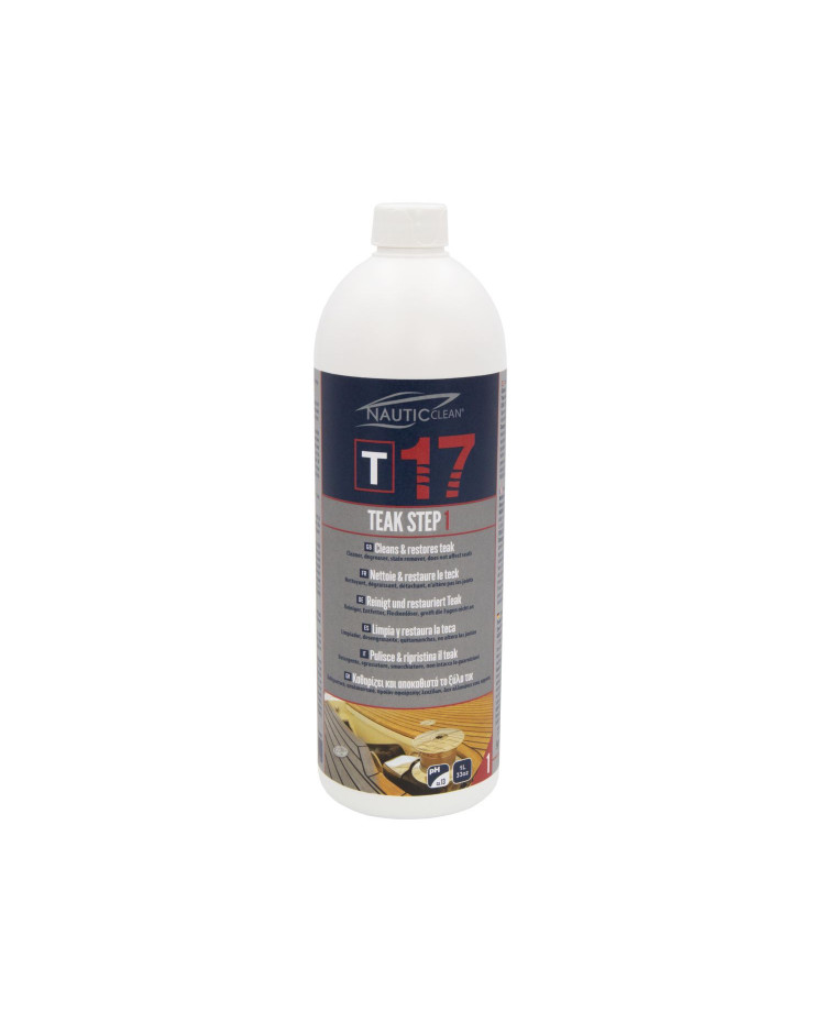 NAUTIC CLEAN 17 Nettoyant teck Step 1 - flacon 1 L NAUTIC CLEAN 17 Nettoyant teck Step 1 - flacon 1 L